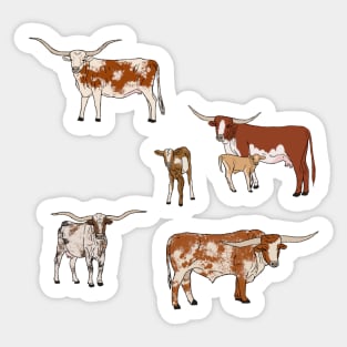 Texas Longhorn Pattern Transparent Sticker